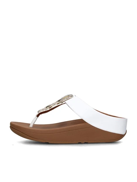 SANDALI CON ZEPPA HX2-194 DONNA BIANCO