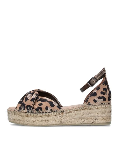 SANDALI CON LA ZEPPA TORGOS ESPADRILLAS DONNA BEIGE