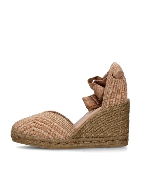SANDALI CON ZEPPA ABILO ESPADRILLAS DONNA MARRONE CHIARO