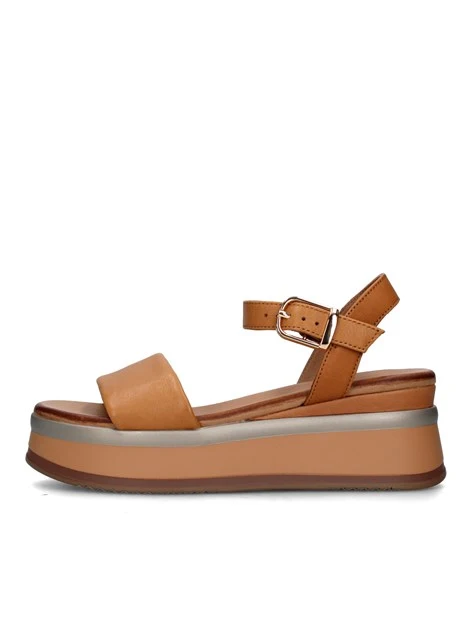 SANDALI CON ZEPPA A98019 DONNA CUOIO