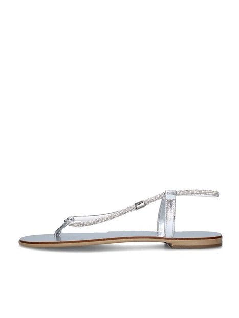SANDALI TACCO BASSO 53-TCM DONNA ARGENTO