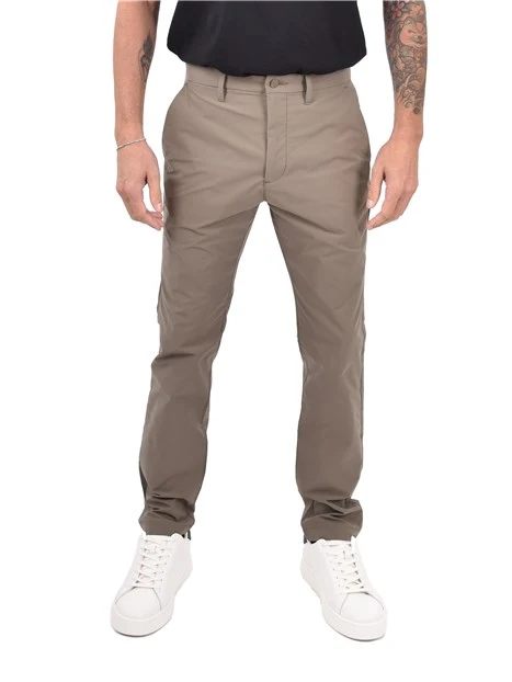 PANTALONI SLIM CHIUSURA FRONTALE CON ZIP UOMO BEIGE