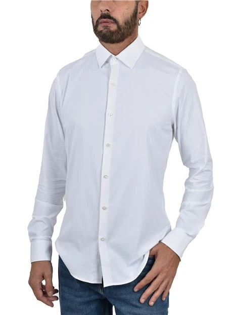 CAMICIA ELEGANTE ELASTICIZZATA UOMO BIANCA