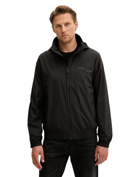 GIACCA IN TESSUTO TECNICO IDROPELLENTE UOMO NERO