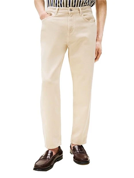 JEANS REGULAR EFFETTO WASH UOMO BEIGE