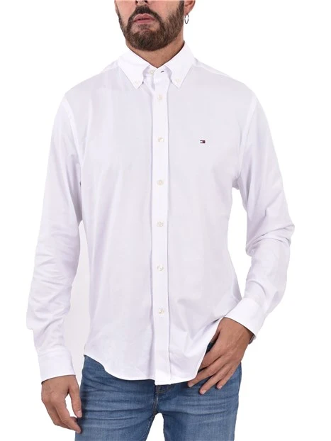 CAMICIA CON LOGO RICAMATO UOMO BIANCO