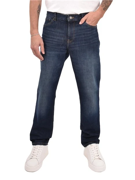 JEAN REGULAR CON RICAMO SU TASCHINO UOMO BLU