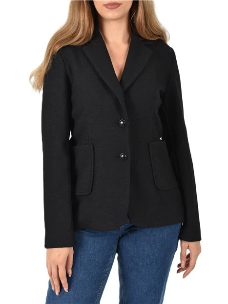 BLAZER DISEGNO RESCA DONNA NERO