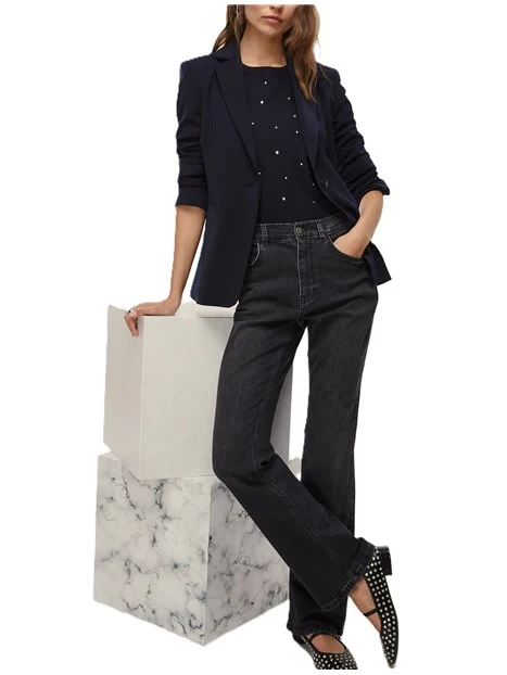 BLAZER GAMBERO DONNA BLU