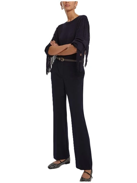 PANTALONI  A SIGARETTA IN POLIESTERE CHIOMA DONNA BLU