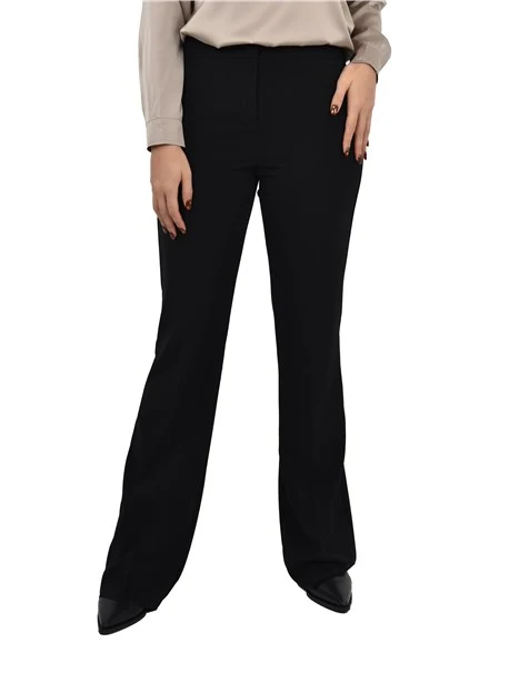 PANTALONI  PALAZZO IN POLIESTERE CHIOMA DONNA NERO