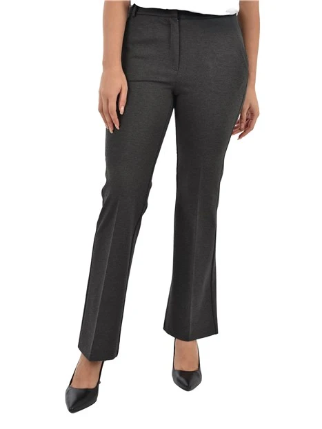 PANTALONI CHINO CON TASCHE LATERALI ALLA FRANCESE DONNA ANTRACITE