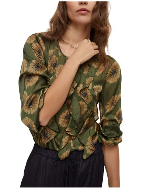 MAGLIA IN RASO SALUTE DONNA  VERDE