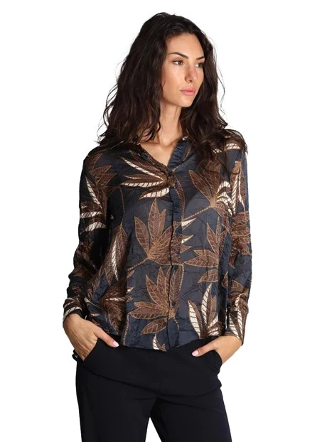 CAMICIA IN RASO FACELLA DONNA BLU