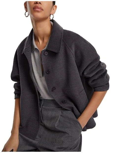 CAPPOTTO CORTO CLIP DONNA GRIGIO
