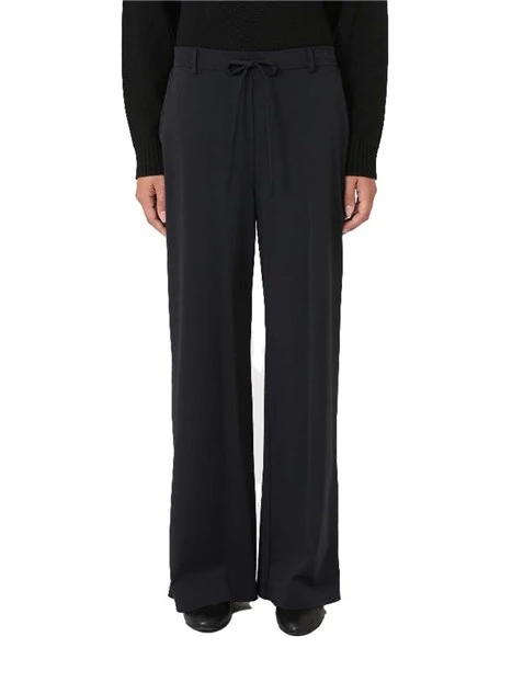PANTALONI PALAZZO CON ELASTICO IN VITA CONFORTEVOLE DONNA NERO