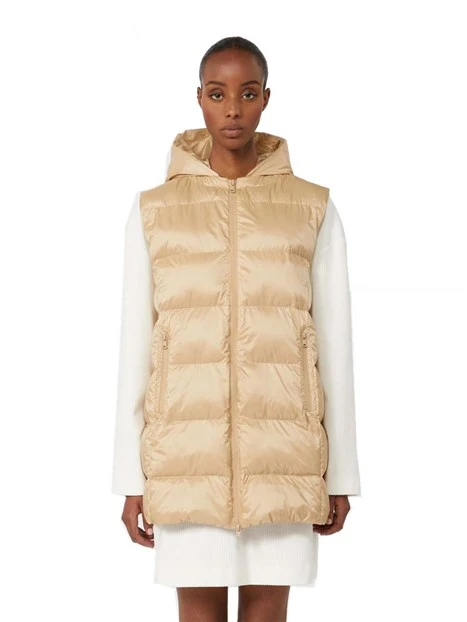 PIUMINO IMBOTTITO SMANICATO DONNA BEIGE