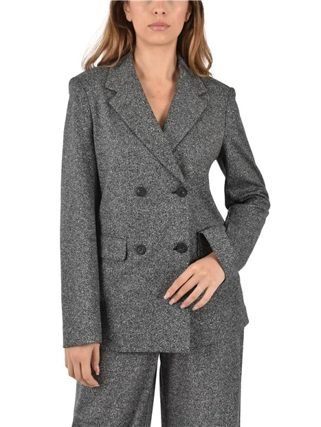 GIACCA BLAZER DOPPIOPETTO IN JACQUARD DONNA GRIGIO