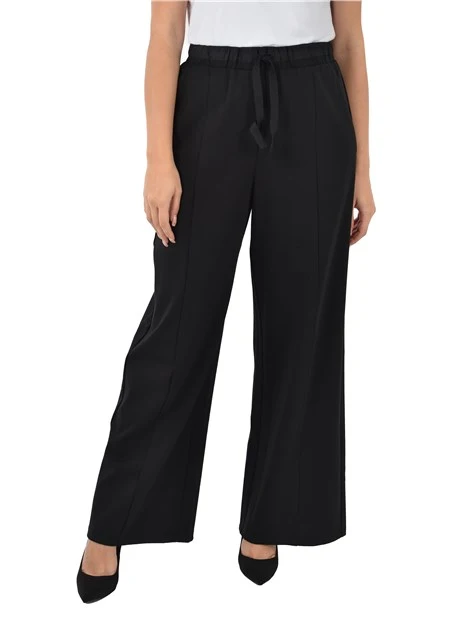 PANTALONI JOGGERS CON TASCHE LATERALI DONNA NERO