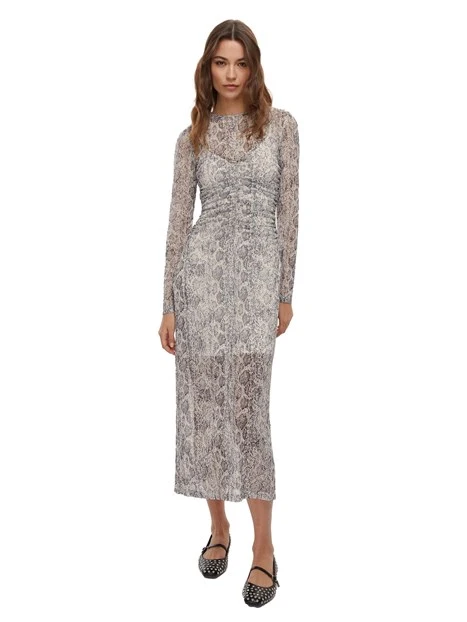 VESTITO LUNGO IN JERSEY STAMPATO DONNA BIANCO