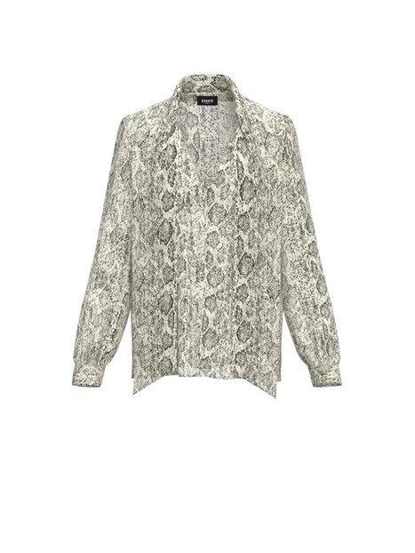 CAMICIA STAMPATA  CON FUSCIACCA DONNA BIANCO
