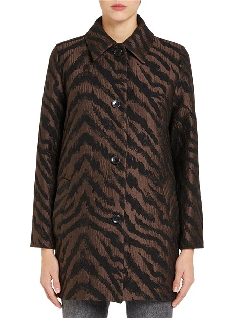 CAPPOTTO ANIMALIER RELAX DONNA MARRONE