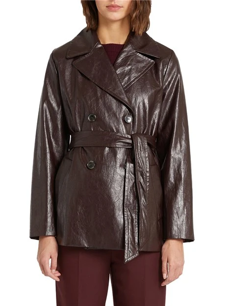 GIACCA IN ECOPELLE TRENCH DONNA BORDEAUX