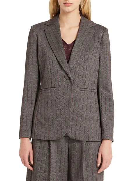 GIACCA BLAZER IN JERSEY URBANSTYLE DONNA MARRONE