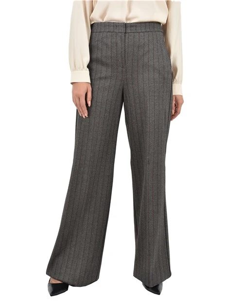 PANTALONE A PALAZZO IN JERSEY DONNA MARRONE