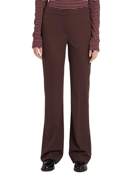 PANTALONI A ZAMPA IN JERSEY RAMATA DONNA BORDEAUX