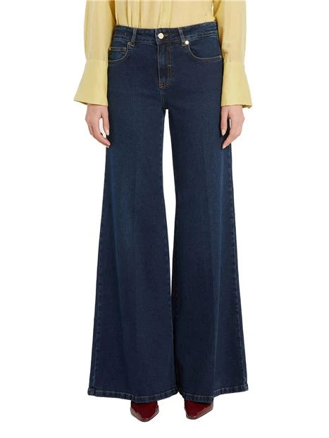 JEANS A ZAMPA BIANCABLUE DONNA BLU