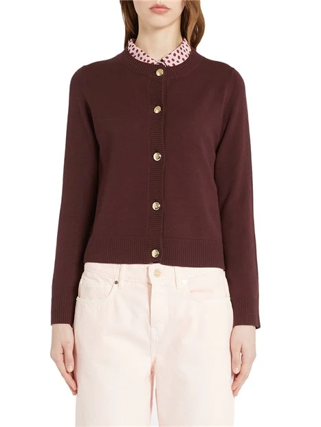 CARDIGAN IN MAGLIA LOSANNA DONNA BORDEAUX