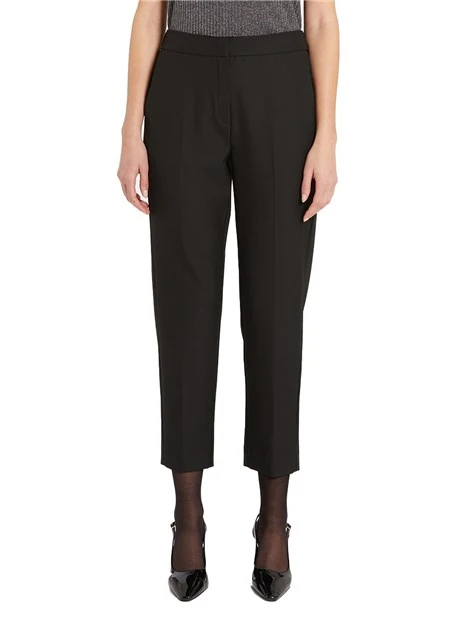 PANTALONI CHINO CON ELASTICO IN VITA VIVY DONNA NERO