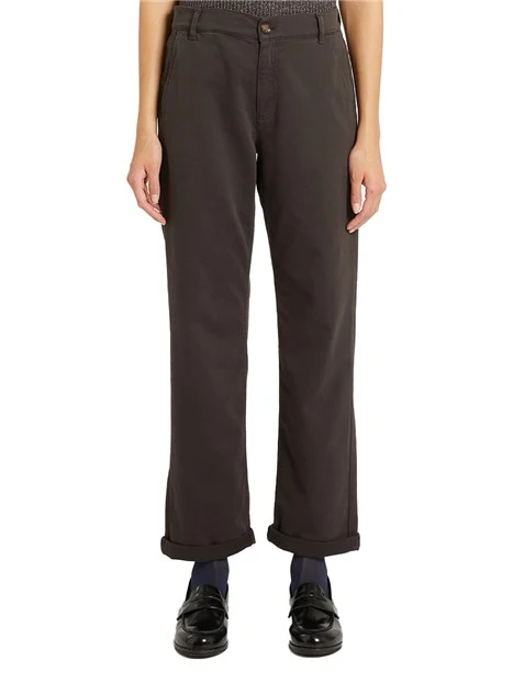 PANTALONI A SIGARETTA TRIPOLI DONNA MARRONE