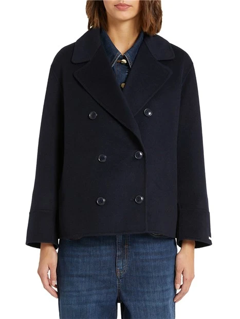 CAPPOTTO CORTO DOPPIOPETTO MURO DONNA BLU