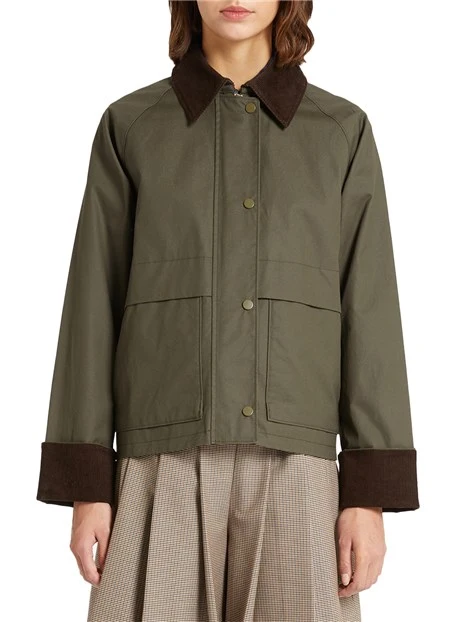 GIACCA IN COTONE CERATO SARZANA DONNA VERDE