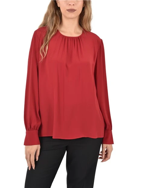 BLUSA IN MISTO SETA TULIPE DONNA ROSSO