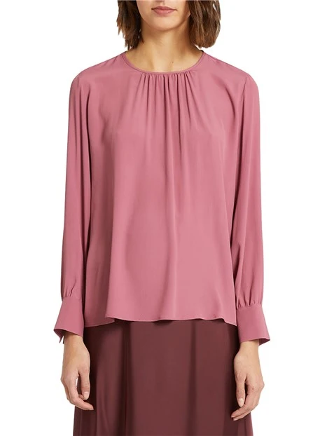 BLUSA IN MISTO SETA TULIPE DONNA MALVA