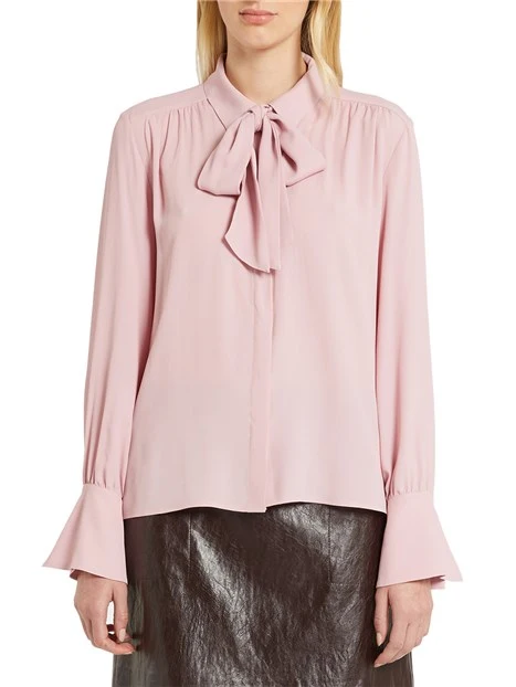 CAMICIA MISTO SETA CON SCIARPINA INTESA DONNA ROSA