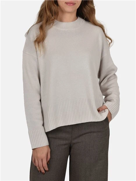 MAGLIA GIROCOLLO MISTO CASHEMERE PROPOS DONNA BIANCO
