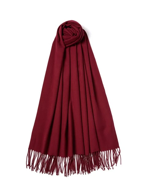 SCIARPA CON FRANGE CANTAL DONNA BORDEAUX