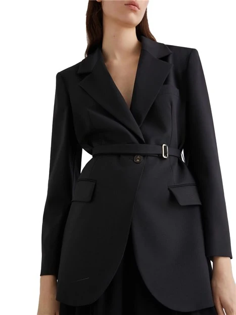 GIACCA BLAZER IN MISTO LANA CERRETO DONNA NERO