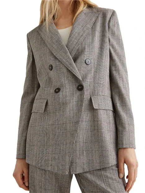 GIACCA BLAZER DOPPIOPETTO MISTO LANA ROB DONNA GRIGIO