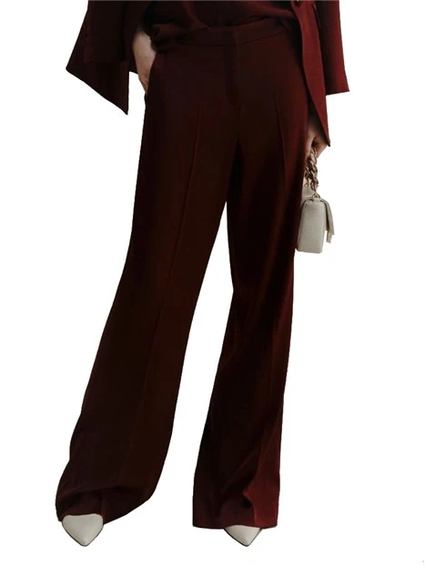 PANTALONE PALAZZO SATIN WOLF DONNA BORDEAUX