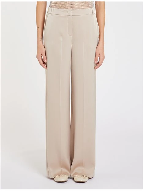 PANTALONI  A PALAZZO WOLF DONNA ECRU