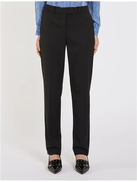 PANTALONI A SIGARETTA OPACO DONNA NERO