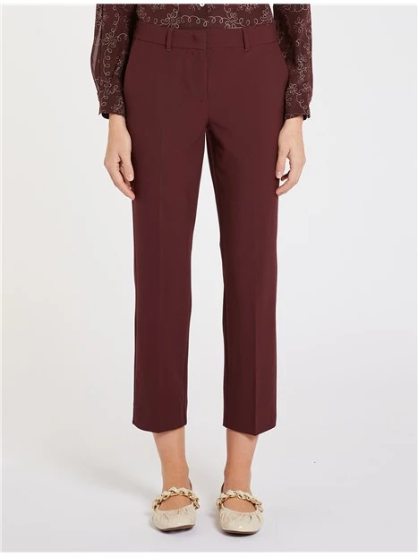 PANTALONE CROPPED LECCIO DONNA BORDEAUX