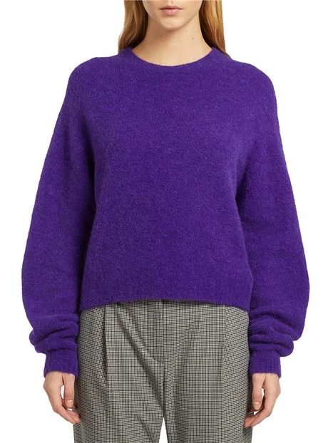CAMICIA IN SETA CON SPACCHETTI LATERALI DONNA VIOLA
