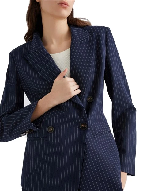 GIACCA BLAZER DOPPIOPETTO IN TELA ILFORD DONNA BLU