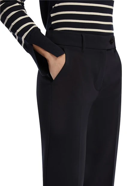 PANTALONI CHINO CON BOTTONE A VISTA DONNA BLU